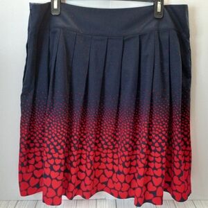 Talbots Pleated Hearts Skirt